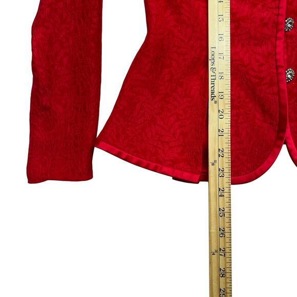 Richard Warren Vintage 80s Red Silk Suit Set 4 | Skirt Cherry-Coded Old Money - Picture 8 of 16